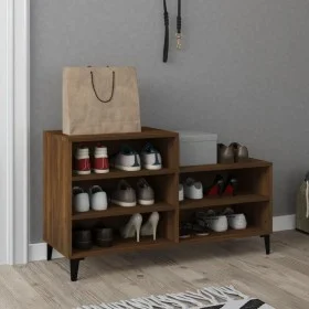 Brown oak plywood shoe cabinet 102x36x60 cm by vidaXL, Shoe racks and shoe organizers - Ref: Foro24-819739, Price: 67,64 €, D...