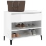 Schuhschrank aus glänzend weißem Sperrholz, 70 x 36 x 60 cm von vidaXL, Schuhregale und Schuhorganisatoren - Ref: Foro24-8197...