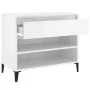 Mueble zapatero madera contrachapada blanco brillo 70x36x60 cm de vidaXL, Zapateros y organizadores de calzado - Ref: Foro24-...