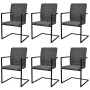 6 cantilever dining chairs in gray synthetic leather by vidaXL, dining chairs - Ref: Foro24-272418, Price: 539,18 €, Discount: %