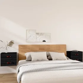 Wand-Nachttische 2 Stück schwarz 50x36x40 cm von vidaXL, Schließfächer und Lagerschränke - Ref: Foro24-820985, Preis: 86,13 €...