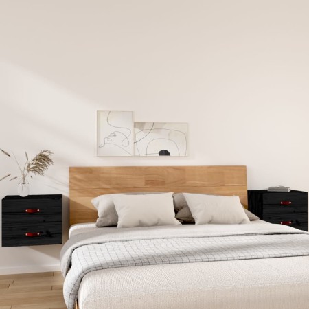 Wand-Nachttische 2 Stück schwarz 50x36x40 cm von vidaXL, Schließfächer und Lagerschränke - Ref: Foro24-820985, Preis: 86,13 €...