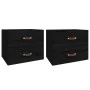 Wand-Nachttische 2 Stück schwarz 50x36x40 cm von vidaXL, Schließfächer und Lagerschränke - Ref: Foro24-820985, Preis: 86,13 €...