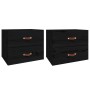 Wand-Nachttische 2 Stück schwarz 50x36x40 cm von vidaXL, Schließfächer und Lagerschränke - Ref: Foro24-820985, Preis: 86,13 €...