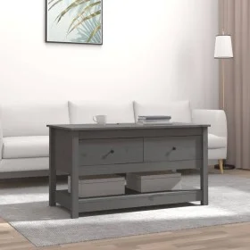 Solid gray pine wood coffee table 102x49x55 cm by vidaXL, Coffee table - Ref: Foro24-820923, Price: 111,72 €, Discount: %