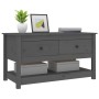 Mesa de centro de madera maciza de pino gris 102x49x55 cm de vidaXL, Mesas de centro - Ref: Foro24-820923, Precio: 112,89 €, ...