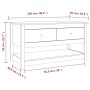Mesa de centro de madera maciza de pino gris 102x49x55 cm de vidaXL, Mesas de centro - Ref: Foro24-820923, Precio: 112,89 €, ...