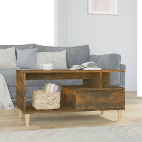 Couchtisch aus geräuchertem Eichensperrholz 90x49x45 cm von vidaXL, Couchtisch - Ref: Foro24-819617, Preis: 62,46 €, Rabatt: %