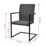 Freischwingende Esszimmerstühle 6 Stück Kunstleder grau von vidaXL, Essstühle - Ref: Foro24-272418, Preis: 539,18 €, Rabatt: %