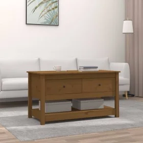 Massiver Couchtisch aus honigbraunem Kiefernholz, 102 x 49 x 55 cm von vidaXL, Couchtisch - Ref: Foro24-820924, Preis: 99,84 ...