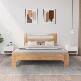 Mesitas de noche 2 uds madera contrachapada blanco 50x46x50 cm de vidaXL, Mesitas de noche - Ref: Foro24-819533, Precio: 71,6...