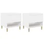 Mesitas de noche 2 uds madera contrachapada blanco 50x46x50 cm de vidaXL, Mesitas de noche - Ref: Foro24-819533, Precio: 70,8...