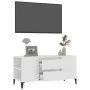 Mueble de TV madera contrachapada blanco brillo 102x44,5x50 cm de vidaXL, Muebles TV - Ref: Foro24-819606, Precio: 83,20 €, D...