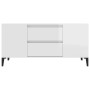 Hochglanzweißer TV-Schrank aus Sperrholz, 102 x 44,5 x 50 cm von vidaXL, TV-Möbel - Ref: Foro24-819606, Preis: 84,40 €, Rabat...