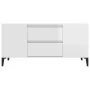 Mueble de TV madera contrachapada blanco brillo 102x44,5x50 cm de vidaXL, Muebles TV - Ref: Foro24-819606, Precio: 83,20 €, D...