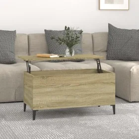Mesa de centro madera contrachapada roble Sonoma 90x44,5x45 cm de vidaXL, Mesas de centro - Ref: Foro24-819591, Precio: 67,20...