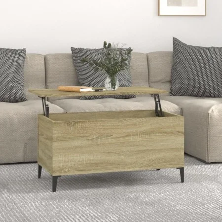 Oak Sonoma plywood coffee table 90x44.5x45 cm by vidaXL, Coffee table - Ref: Foro24-819591, Price: 67,09 €, Discount: %