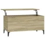 Oak Sonoma plywood coffee table 90x44.5x45 cm by vidaXL, Coffee table - Ref: Foro24-819591, Price: 67,09 €, Discount: %