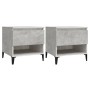 Mesas auxiliares 2 uds contrachapada gris hormigón 50x46x50 cm de vidaXL, Mesas auxiliares - Ref: Foro24-819557, Precio: 89,1...