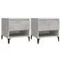 Side tables 2 units concrete gray plywood 50x46x50 cm by vidaXL, Side tables - Ref: Foro24-819557, Price: 88,17 €, Discount: %