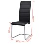 Freischwinger-Esszimmerstühle 6-teilig aus schwarzem Kunstleder von vidaXL, Essstühle - Ref: Foro24-272420, Preis: 356,03 €, ...