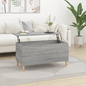 Sonoma-Couchtisch aus grauem Sperrholz, 90 x 44,5 x 45 cm von vidaXL, Couchtisch - Ref: Foro24-819586, Preis: 66,07 €, Rabatt: %