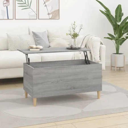 Sonoma gray plywood coffee table 90x44.5x45 cm by vidaXL, Coffee table - Ref: Foro24-819586, Price: 65,18 €, Discount: %