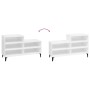 Glossy white plywood shoe cabinet 102x36x60 cm by vidaXL, Shoe racks and shoe organizers - Ref: Foro24-819734, Price: 49,21 €...