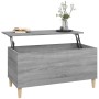 Mesa de centro madera contrachapada gris Sonoma 90x44,5x45 cm de vidaXL, Mesas de centro - Ref: Foro24-819586, Precio: 65,61 €