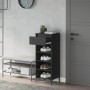 Black plywood shoe cabinet 40x36x105 cm by vidaXL, Shoe racks and shoe organizers - Ref: Foro24-819781, Price: 80,59 €, Disco...