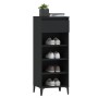 Black plywood shoe cabinet 40x36x105 cm by vidaXL, Shoe racks and shoe organizers - Ref: Foro24-819781, Price: 80,59 €, Disco...