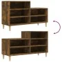 Schuhschrank aus geräuchertem Eichensperrholz, 102 x 36 x 60 cm von vidaXL, Schuhregale und Schuhorganisatoren - Ref: Foro24-...