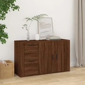 Sideboard aus braunem Eichensperrholz, 100 x 33 x 59,5 cm von vidaXL, Sideboards - Ref: Foro24-821003, Preis: 104,41 €, Rabat...