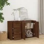 Aparador de madera contrachapada marrón roble 100x33x59,5 cm de vidaXL, Aparadores - Ref: Foro24-821003, Precio: 104,23 €, De...