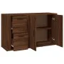 Aparador de madera contrachapada marrón roble 100x33x59,5 cm de vidaXL, Aparadores - Ref: Foro24-821003, Precio: 104,23 €, De...