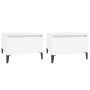 Mesas auxiliares 2 uds madera contrachapada blanco 50x46x35 cm de vidaXL, Mesas auxiliares - Ref: Foro24-819517, Precio: 59,5...