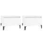 Mesas auxiliares 2 uds madera contrachapada blanco 50x46x35 cm de vidaXL, Mesas auxiliares - Ref: Foro24-819517, Precio: 59,0...