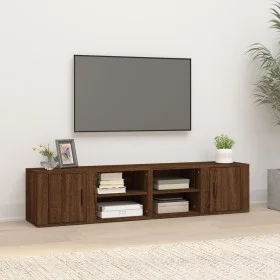Mueble TV 2 uds madera contrachapada roble marrón 80x31,5x36cm de vidaXL, Muebles TV - Ref: Foro24-819451, Precio: 79,01 €, D...