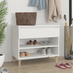 Schuhschrank aus weißem Sperrholz 70x36x60 cm von vidaXL, Schuhregale und Schuhorganisatoren - Ref: Foro24-819756, Preis: 58,...