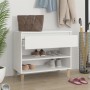 Schuhschrank aus weißem Sperrholz 70x36x60 cm von vidaXL, Schuhregale und Schuhorganisatoren - Ref: Foro24-819756, Preis: 58,...