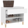 Schuhschrank aus weißem Sperrholz 70x36x60 cm von vidaXL, Schuhregale und Schuhorganisatoren - Ref: Foro24-819756, Preis: 58,...