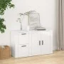 Aparador madera contrachapada blanco brillante 100x33x59,5 cm de vidaXL, Aparadores - Ref: Foro24-820998, Precio: 103,88 €, D...