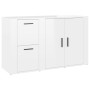 Aparador madera contrachapada blanco brillante 100x33x59,5 cm de vidaXL, Aparadores - Ref: Foro24-820998, Precio: 108,52 €, D...