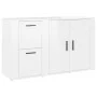 Aparador madera contrachapada blanco brillante 100x33x59,5 cm de vidaXL, Aparadores - Ref: Foro24-820998, Precio: 103,88 €, D...