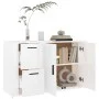 Aparador madera contrachapada blanco brillante 100x33x59,5 cm de vidaXL, Aparadores - Ref: Foro24-820998, Precio: 103,88 €, D...