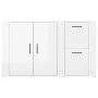 Aparador madera contrachapada blanco brillante 100x33x59,5 cm de vidaXL, Aparadores - Ref: Foro24-820998, Precio: 103,88 €, D...