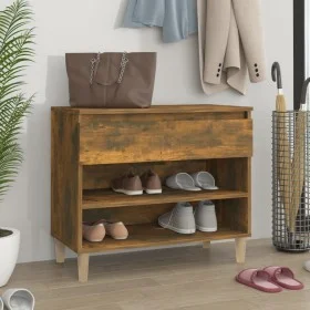 Schuhschrank aus geräucherter Eichen-Sperrholz 70x36x60 cm. von vidaXL, Schuhregale und Schuhorganisatoren - Ref: Foro24-8197...