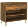 Schuhschrank aus geräucherter Eichen-Sperrholz 70x36x60 cm. von vidaXL, Schuhregale und Schuhorganisatoren - Ref: Foro24-8197...
