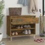 Schuhschrank aus geräucherter Eichen-Sperrholz 70x36x60 cm. von vidaXL, Schuhregale und Schuhorganisatoren - Ref: Foro24-8197...
