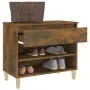 Schuhschrank aus geräucherter Eichen-Sperrholz 70x36x60 cm. von vidaXL, Schuhregale und Schuhorganisatoren - Ref: Foro24-8197...